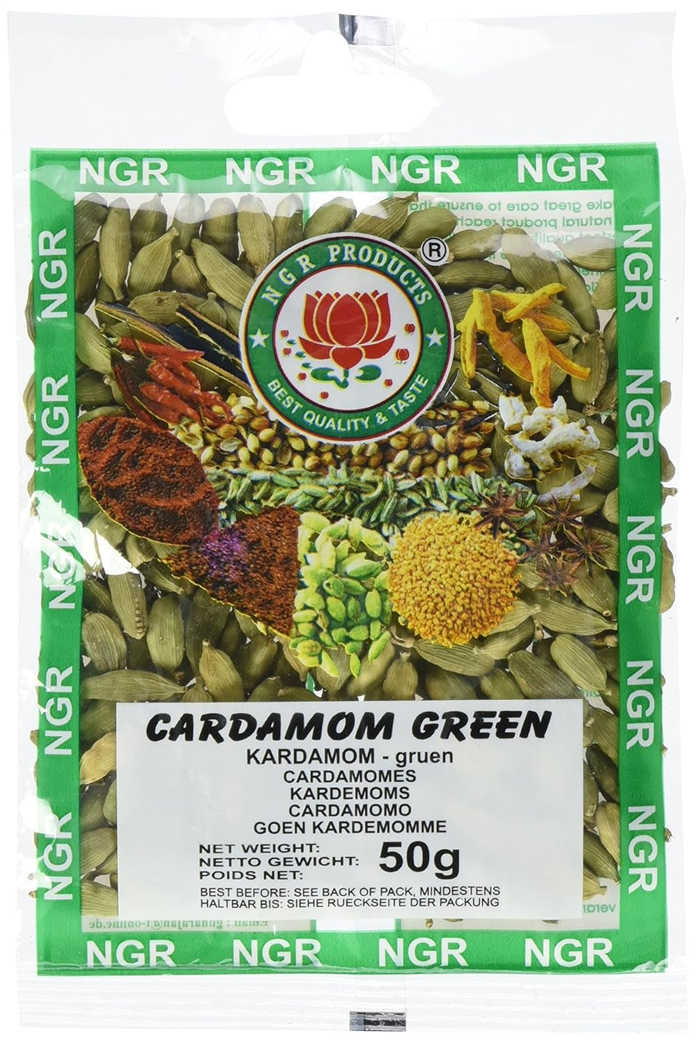 Kardamom, grün, ganz, 50g (1 x 50 g Packung)