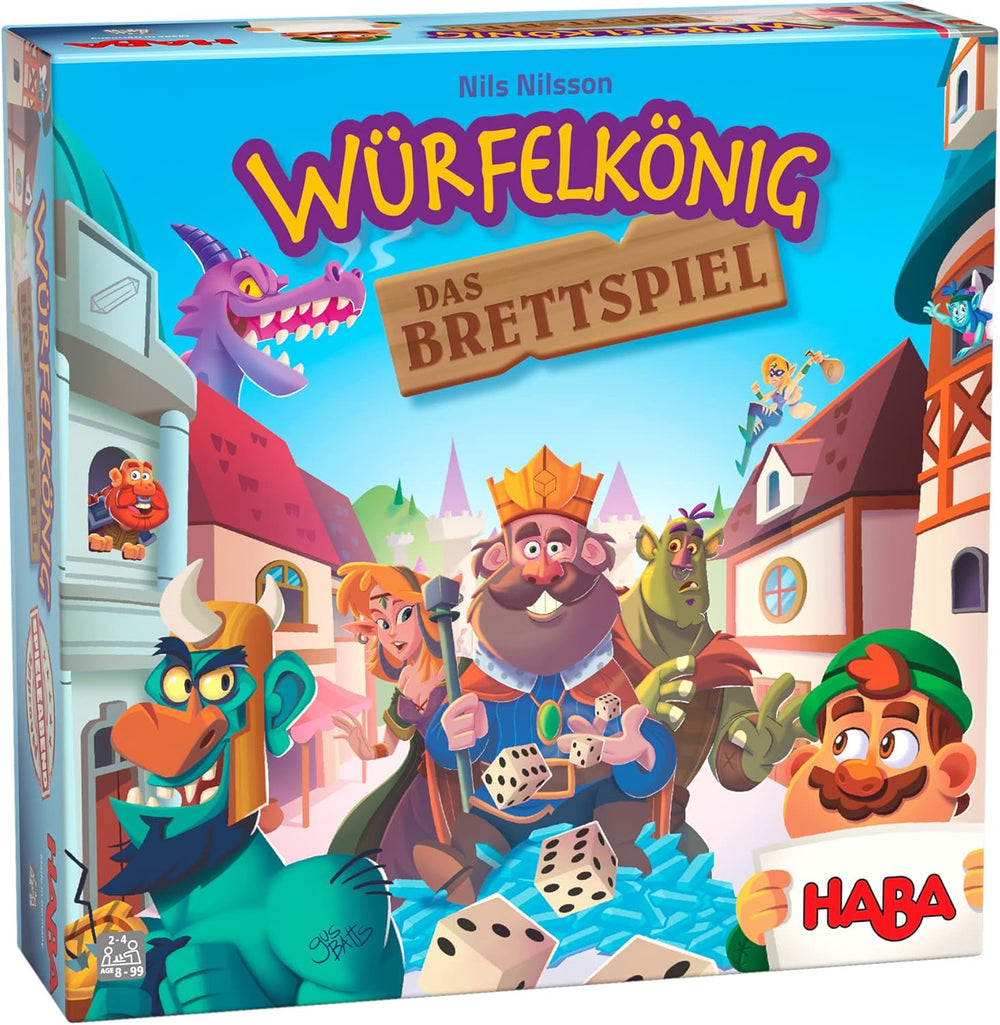 HABA 306400 – Würfelkönig – Brettspiel, Würfelspiele für Kinder ab 8 Jahren, hergestellt in Deutschland