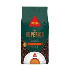 Delta Cafés Superior Kaffeebohnen, 1 kg Kaffee Naty Shop Überlegenes Set