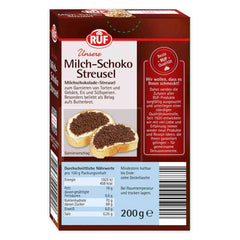 RUF, Milchschokoladenstücke, 200 Gramm Sprinkles Naty Shop