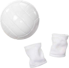 Barbie Made to Move - Păpușă jucătoare de volei cu tricou și minge - 22 de articulații pentru joc realist, include echipament de volei și sport, HKT72