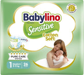 Babylino Sensitive, zarte Windeln für Kinder, verschiedene Größen Mutter und Kind Naty Shop Größe 1 (26 Stück)