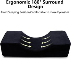 Deciniee pernă de gene în formă de U: pernă ergonomică pentru gât pernă de gene - pernă de flanel pernă de alungire a genelor pentru salon de înfrumusețare la domiciliu Perne ortopedice cervicale Naty Shop