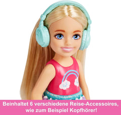 Barbie Toy Chelsea Puppe & Zubehör Hundereiseset 6-teilig inklusive Hundeständer HJY17 Naty Shop Puppen
