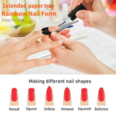 100 de Èabloane pentru unghii, Èabloane de modelare, autoadezive, cu 4 foi de tampoane adezive transparente pentru unghii Èi 3 pile de unghii, accesorii pentru extensii de unghii cu gel, pentru unghii artificiale