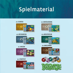 KOSMOS 683665 Pacifica - Erwecke die versunkene Stadt mit Taktik und Glück zum Leben, Zwei-Personen-Spiel, Brettspiel für genau 2 Spieler, ab 10 Jahren, Strategiespiel