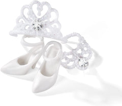 Simba 105733582 - White Dream, Ankleidepuppe in einem traumhaften weißen Glitzerkleid mit Glitzerstein, 29cm Puppe, ab 3 Jahren