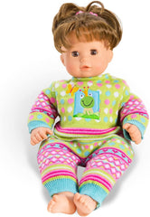 Heless 1666 - Strickstrampler für Puppen, Froschi, Größe 28 - 35 cm