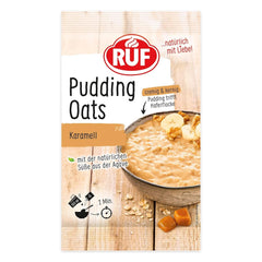 RUF Pudding Oats Caramel, budincă de caramel și fulgi de ovăz integral, fără zahăr, îndulcit cu sirop de agave, 64 grame Cereale Naty Shop 64 grame Caramel