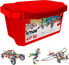 K'Nex Basic Fun Fantasie-Kreationsbereich 50 Modelle Baukasten, 417-teiliges Lernset, Technikspielzeug für Kinder, Konstruktionsspielzeug ab 5 Jahren, inkl. Aufbewahrungsbox