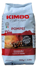 Boabe întregi de cafea Pompei, prăjire intensă, pungă de 1 kg