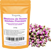 100 g muguri de trandafir comestibili premium - infuzie din petale de trandafir Atlas uscate - gust și aromă dulce și florală - 100% natural, pur și fără aditivi | Tazarinltd