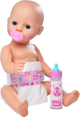 Simba 105562487 – New Born Baby First Stillset, Schnuller, Windel und Milchflasche mit verschwindendem Inhalt, für 38–43 cm große Puppen Naty Shop Dolls