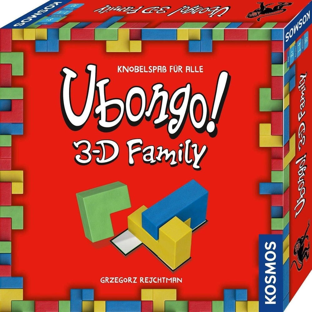 Kosmos 683160 Ubongo 3-D Family, beliebtes 3D-Action- und Puzzlespiel für die ganze Familie, klassisches logisches Denkbrett und Partyspiel für 1–4 Spieler