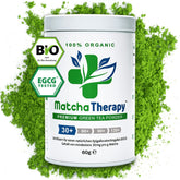 Matchatherapy 30+ | Ceai Matcha organic pudră | 60 g | Cu un conținut verificat de cel puțin 30 mg/g de catechină EGCG | Susține sistemul imunitar și nivelul de energie | Calitate ceremonială | Ceai verde din Japonia