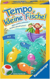 Ravensburger 23334 - Tempo, Peștișor, Joc de călătorie pentru 1-6 jucători, Joc pentru copii de la 3 ani, Format compact, Joc de călătorie, Joc de societate - Cadouri de ziua de naștere