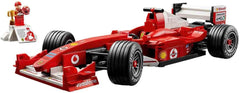 LEGO Icons Ferrari F2004 und Michael Schumacher - F1 Rennwagen Modellbau für Erwachsene - F1 Modellauto Set mit V10-Motor & sammelbarer Fahrer Minifigur - Formel 1 Geschenk zum Vatertag - 11375