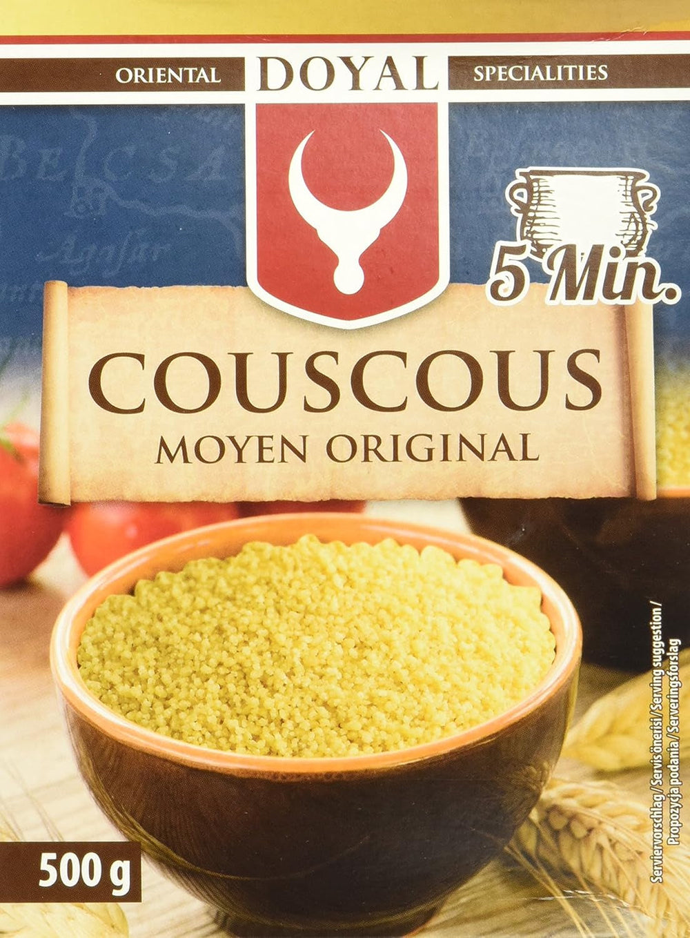 Cuscus – Cuscus ușor și pufos, cu o aromă ușor de nucă – O specialitate tipică nord-africană – 1 x 500 g
