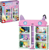 LEGO Gabby's Puppenhaus Spielzeug - 4-stöckiges Puppenhaus mit Gabby, Pfötchen-Panda, MeerMieze und Kuchen-Katze Minifiguren und Zubehör - Geburtstagsgeschenk für Mädchen ab 4 Jahren - 10788