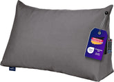 Pernă de citit Traumnacht Cozy Back Cushion, 70 x 40 cm gri închis, husă detașabilă și lavabilă din 100% poliester, buzunar lateral practic, certificată Oeko-Tex, produsă conform standardelor germane de calitate