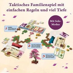 KOSMOS 684259 Bonsai, Taktisches Brettspiel mit einfachen Regeln und großem Spielangebot, Partyspiel für 1-4 Spieler ab 10 Jahren.