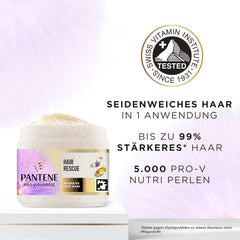 Pantene Pro-V Silky & Glowing Hair Rescue mască intensivă de păr cu Biotină și Keratin Reconstruct 300ml. Ajută la repararea părului uscat, deteriorat sau evidențiat Masca de par Naty Shop