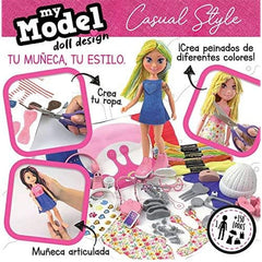 Educa 18368, My Model Doll Design Casual Puppe, DIY, Puppen selber Machen, Bastelset für Kinder ab 6 Jahren