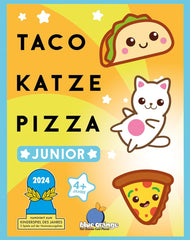 Blue Orange, Taco Cat Pizza Junior, Kinderspiel, Kartenspiel, Kinderspiel des Jahres 2024 nominiert, 2-6 Spieler, ab 4 Jahren, 5 Minuten, Deutsch