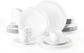 Seltmann Weiden 001.706904 Set de veselă combinat Trio Highline, 30 de piese, 36,5 x 31,2 x 36,9 cm, Alb