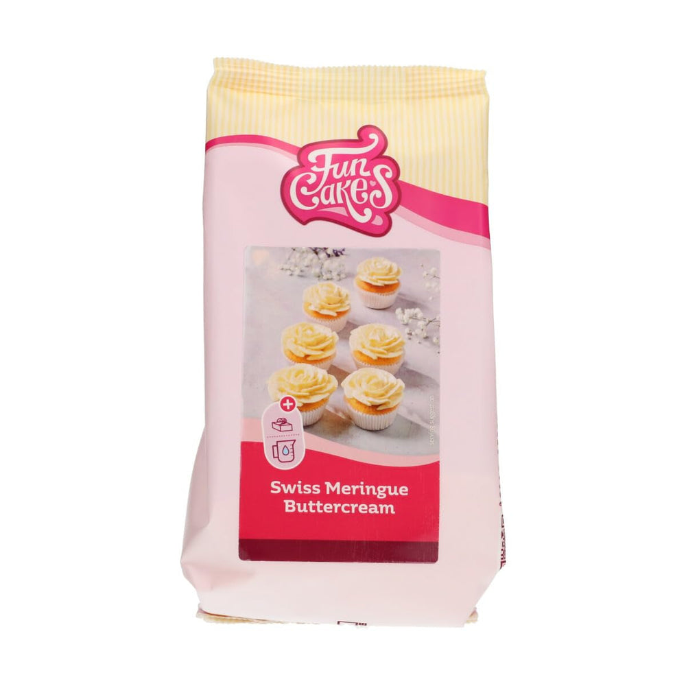 Funcakes Mix Für Schweizer Baiser Buttercreme: Einfach Zu Berüben, Cremig, Perfekt Zum Dekorieren, Abdecken Und Füllen Von Kuchen, Belag Auf Cupcakes. 400 g. Mischung zum Backen und Kochen Naty Shop Standardtitel