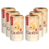 Caotina, pudră de cacao pentru ciocolată caldă cu ciocolată albă elvețiană - cea mai fină cacao durabilă și certificată (6 X 500grame) Cacao si Ciocolata Calda Naty Shop 6 x 500 grame