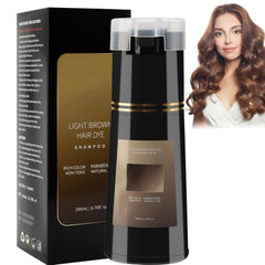Șampon colorant pentru păr, șampon colorant instant 3 în 1, șampon colorant instant pentru îngrijirea părului, șampon colorant pentru păr negru, șampon colorant pentru păr (maro deschis) Vopsea pentru par Naty Shop Titlu implicit