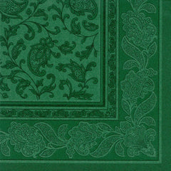 50 șervețele "Colecția ROYAL" 1/4 pliere 40 Cm X 40 Cm verde închis "Ornamente"