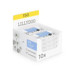 LILLYDOO Baby Feuchttücher Mit 99% Wasser, 10 X 15 Stück (150 Feuchttücher), 100% Plastikfreies Tuch, Ohne Parfüme & Mild Wie Watte Und Wasser (FSC Mix) Baby Wet Wipes Naty Shop 15 Stück (10Er Pack)