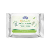 Șervețele umede protectoare Chicco NaturalZ, pachet de 20. Protecție naturală de vară cu lemongrass și eucalipt, protecție zi și noapte.