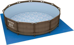 Bestway Folie de sol din PE 396 x 396 cm, albastră, pătrată