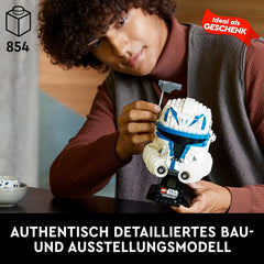 LEGO 75349 Star Wars Captain Rex Helm Set, The Clone Wars Modell Sammlerstück für Erwachsene, 2023 Serie, Erinnerungsstück und Geschenk-Idee