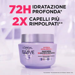 L'Or?al Paris Elvive Hydra Hyaluronic Maschera 72H Booster di Idratazione 300 ml Masca de par Naty Shop