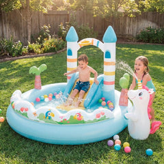 Centru de joacă Intex Unicorn Castle 56148NP (umflat, 196 x 178 x 127 cm)