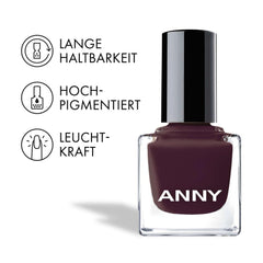 Oja ANNY – Oja colorată de înaltă calitate cu strălucire de lungă durată, rezistentă la ciobire și cu uscare rapidă, culoare: Dresscode Luxury - 15 ml