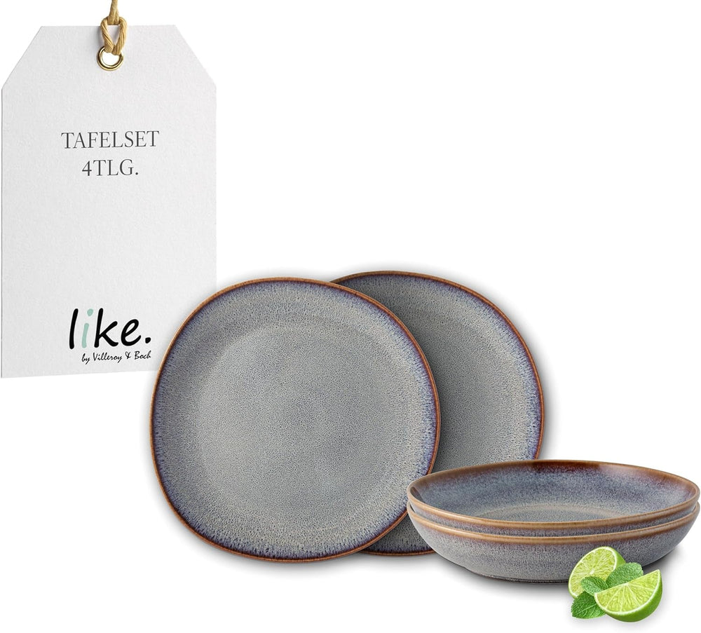 Set de masă bej Lave de la Villeroy & Boch, 4 piese, ca.