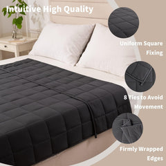 Gewichtsdecke 150 x 200 cm, 8 kg, Entspannungsdecke für Erwachsene zur Verbesserung des Schlafes, graue Gewichtsdecke von Good Nite Beds and Blankets