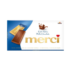 Merci Feincreme-Schokoriegel, 100 Gramm Naty Shop Pralinen 100 Gramm Edle Creme