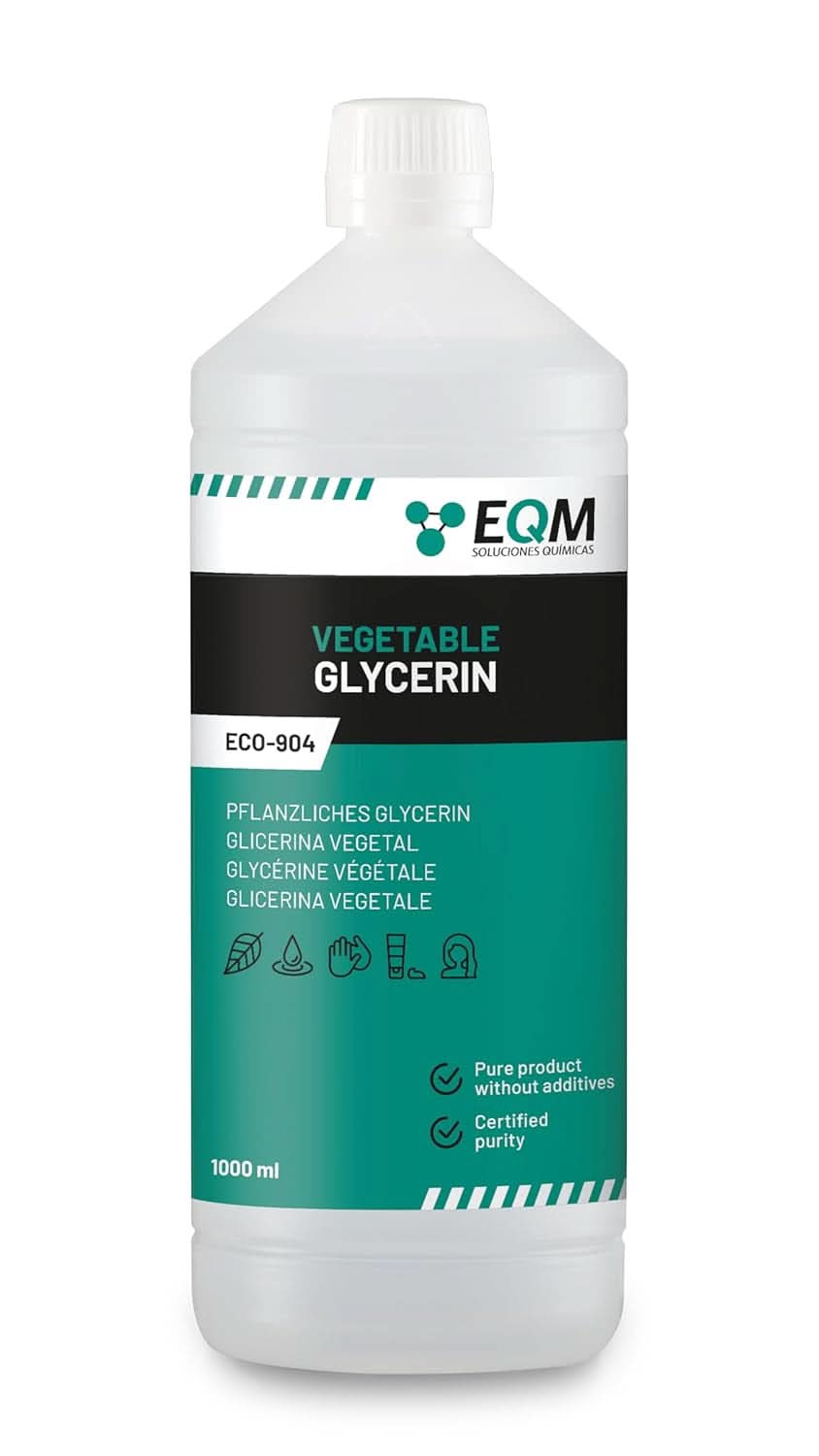 Glicerină vegetală, 100% naturală, hidratant natural pentru păr și piele, ideal pentru săpunuri, șampoane, creme, 1 litru Duș și baie Naty Shop