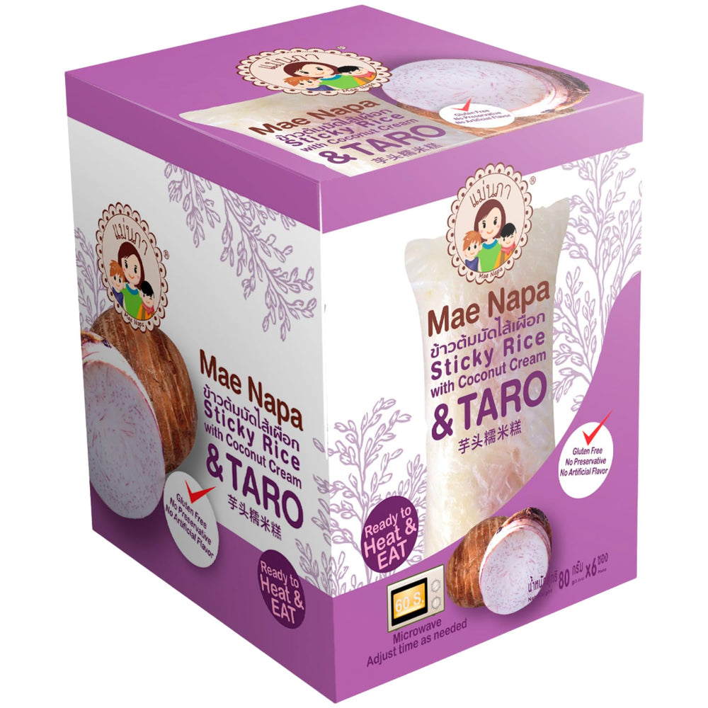 - Klebreis mit Kokosnuss und Taro - (6 x 80 g)