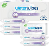 Water Wipes Baby-Reinigungstücher, 360 Tücher (6er-Pack), mit 99 % Wasser und Pflanzenextrakten Baby-Feuchttücher Naty Shop