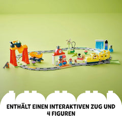 LEGO DUPLO Town Große interaktive Eisenbahn, Bauspielzeug für Kleinkinder ab 3 Jahren, Push & Go-Lokomotive mit Lichtern und Geräuschen, Gleisteile, Lernspielzeug für Vorschulkinder 10428 Bausets Beuche den LEGO-Store
