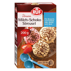 RUF, Milchschokoladenstücke, 200 Gramm Sprinkles Naty Shop Milchschokoladenstücke