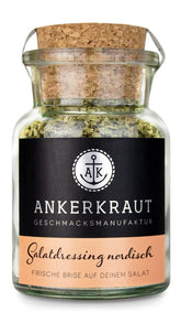Ankerkraut Salatdressing Nordisch Gewürz, 115g im Korkenglas, Dressing für Knackigen Salat Schnell Selber Machen, Premium Qualität aus Hamburg