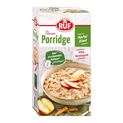 RUF Porridge Apfel-Zimt, mit ganzen Haferflocken, feinem Zimtgeschmack und getrockneten Apfelstücken, 400 Gramm Naty Shop Müsli 400 Gramm Apfel mit Zimt